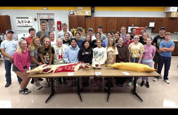 Wood River FFA members were excited to get their first look at their new 3D Meat Models at a recent FFA Meeting and can’t wait to use them in the classroom and for FFA contests. (—courtesy photo)