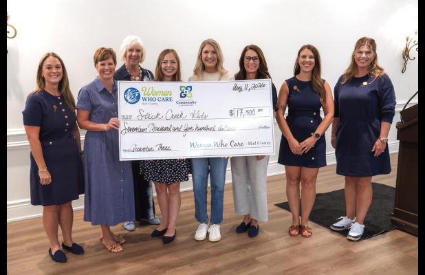 Members of Women Who Care – Hall County selected Wood River’s Stick Creek Kids as the recipient of a grant in the amount of approximately $17,500.00 at their recent quarterly meeting. Pictured, from left to right, are Women Who Care – Hall County St