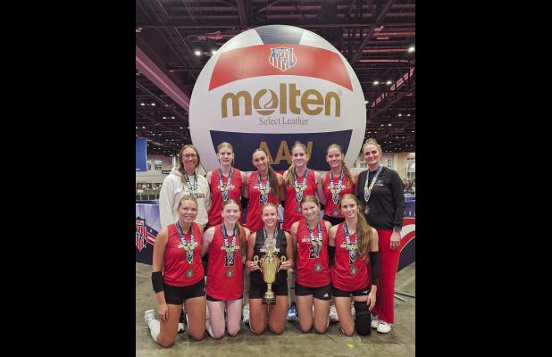 South Central Volleyball Club’s 18-and-under Black team earned a third-place finish in the 18U Club Division — AAU’s highest level of competition — at the AAU Girls National Volleyball Championships held at the Orange County Convention Center in O