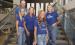 Ron and Jodi Rauert are pictured with their daughters Jessica, Jenna and Jocelyn inside the student union at UNK. (—photo by Erika Pritchard, UNK Communications)