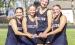 The team of Susie Cheney, Parker Lowe, Erin Gegg and Amaya Morgan sped their way to the state track meet by winning the 400 meter relay event at Burwell. (—photo by Jeanette Branson)