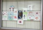 Legion Auxiliary Poppy Poster contest winners posted in Shelton Legion window
