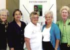 Members of Shelton’s Hither and Yon Friendship Club who celebrated the club’s 50th anniversary in 2011 were, left to right, Louise Gangwish, Carolyn Woodman, Beverly Thomas, LaJean Muller Kroeger, and Ardyce Arnold. (–courtesy photo)