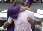 Graduates took the time during the ceremony to thank many family members and friends with flowers and embraces. Graduates took the time during the ceremony to thank many family members and friends with flowers and embraces.