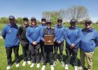 The Gibbon boys golf team with their third place plaque at the LouPlatte Conference meet held at Grand Island’s Indianhead Golf Course last week. (–courtesy photo) Article Image Alt Text