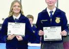Pathway Bank Future Ag Leader Scholarship recipients were Allison Brandt (left) and Noles Christensen. (–courtesy photo) Pathway Bank Future Ag Leader Scholarship recipients were Allison Brandt (left) and Noles Christensen. (–courtesy photo)