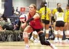 Payton Bauer, a graduate of Deshler High School passes the ball during tournament action. Payton will join club teammate Jalyn Branson at the College of Saint Mary next year.