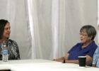Senator Deb Fischer speaks with Gibbon Chamber members