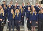 Members of the Shelton FFA Chapter who took part in the State FFA Convention, held April 6, 7 and 8, in Lincoln were, front row, left to right, Jett Johnson, Halie Clark, MaKenna Willis, Jaylea Pope, and Madison Goldfish; middle row, Taylor Lewis, Erin Ge Shelton reports successful trip to State FFA Convention