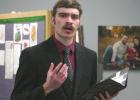 Steven Snyder’s Poetry selection was “Insanity.” He also gave a Persuasive speech about Time Change. Speech Showcase held at SHS