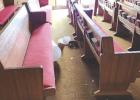 After the explosion, the First United Methodist Church building inspector determined the building was unsafe for occupancy. Damage was found beyond the obvious broken glass.