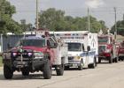 The Wood River Fire and Rescue Department made their presence known with sirens and al little waters