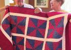 Navy Veteran Tom Mercer, of Gibbon, is pictured with his sister Nancy Power. Tom received his Quilt of Valor at Nancy’s home in Geneva. (–courtesy photo) Quilts of Valor awarded to Navy veteran Tom Mercer