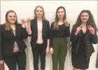 Medaling at the Centura speech meet last week were, left to right, Zoe Anderson, Taylor Schubauer, Miracle Kenkel, and Delaney Tracy. (–courtesy photo) Gibbon speech team members continue amassing medals at conference, Centura