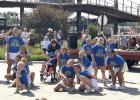 Dancers put on a cheer and dance show on main street after the parade.