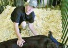 Calhen Strode and his pig.
