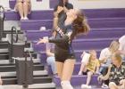 Izzy Thyne took control of the net against SEM last week, accounting for three ace serves, 15 kills, and two ace blocks to lead the Lady Buffs in the three set sweep. (—photo by Alissa Baxter)