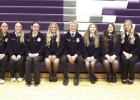 The 2025-2026 Wood River FFA Officer team is, left to right, Gracee Gideon, Kenna Wagoner, Atley Brabec, Lainey Paulk, Rylee Codner, Madden Brabec, Matilda Green, Liza Green, Lacie Fear, and Everett Miller. (–courtesy photo)