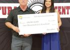 Bob Krier, of Hamilton Telecommunications, pictured with Shiloh Smith, the recipient of a $2,500 scholarship from FRS. (—courtesy photo)