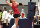 Shelton High School graduate Jalyn Branson gets a kill spike while competing at the AAU National Tournament. Jalyn will continue her volleyball career at the College of Saint Mary next year in Omaha.