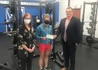 Shelton Cornerstone Bank makes donation to SPS weight room