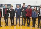 Medaling at last week’s Twin Valley Conference meet were Shelton speech team members, left to right, Jaylea Pope, Logan Hellerich, Will Roe, Jose Montanez, Angel Lehn, Xavier Hellerich, Breanna Plihal, and Kiersten Bennett. Not pictured is Samantha Snyd Shelton speech team fourth at TVC