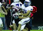 Centura defender Nolan Hurt puts a stop on any advance of a Gibbon ball carrier during the Centurions homecoming football victory last Friday night. (—photo by Jose Lopez) Centurions earn homecoming win over Buffaloes
