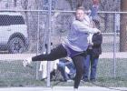 Lady Eagle Courtney Dimmitt placed sixth in the discus at last Thursday’s Shelton Invitational with her throw of 94’ 5”. (–photo by Steve Glenn) Article Image Alt Text
