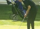 Jhett Trejo watches as his put goes in the hole while competing at the GICC meet last week. (—courtesy photo) Jhett Trejo watches as his put goes in the hole while competing at the GICC meet last week. (—courtesy photo)