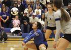 Alia Gomez passes the ball to start the Bulldog offensive attack. (—photo by Brooke Bly) Lady Bulldogs punch their ticket to state