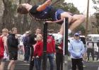Ben Myers clips the bar on one of his attempts at clearing six feet in the high jump at the Central Nebraska Track Championship meet on Monday. More information from the CNTC meet will appear in next week’s Clipper. (—photo by Steve Glenn) Article Image Alt Text