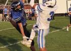 Ivan Tamayo was on the receiving end of seven passes, three for touchdowns, in the win over St. Cecilia. (—photo by Alissa Baxter)