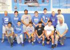 Comprising the 2021-22 Gibbon wrestling team will be, front row, left to right, Ruben Hernandez, David Molina, Jacob VanMatre, Eliyahu Alvaranga, Jesus Hernandez, and assistant coach John Bisbee; and back row, assistant coach Nathan Zwink, Kreyton Rockefe Article Image Alt Text