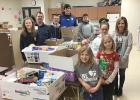 Helping with the donations