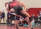 Wood River’s Colin Hurley gets his opponent off the ground on his way to a takedown in wrestling action from earlier this season. Hurley placed fourth at the Central Valley Invite last Friday. (—Clipper file photo) Wood River grapplers second at Central Valley
