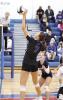 Senior Piper Gonzalez tips the ball over the net during Lady Buffalo volleyball action last week against Sandy Creek. (—photo by Alissa Baxter)