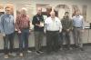 Captain Bob Anderson, third from right, was recognized for his 47 years in law enforcement and 32 years of giving sheriff’s department reports to the Gibbon City Council at the council’s regular monthly meeting on Monday, October 19. Mayor Derrick Cle