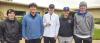 Shelton’s boys golf team competed at the D-1 District meet last week with Jaxson Ohlman (center) qualifying for the state meet. The team is made up of, left to right, Cale Power, Jorge Delgado Romero, Ohlman, Reilly Jensen and Drake Power. (–courtesy 